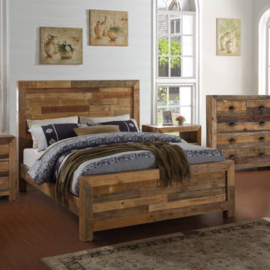 Keeso eastern king bed rustic deals pine